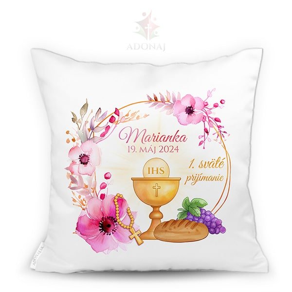 Vankúšik - Pamiatka na prvé sväté prijímanie - Dievčatko